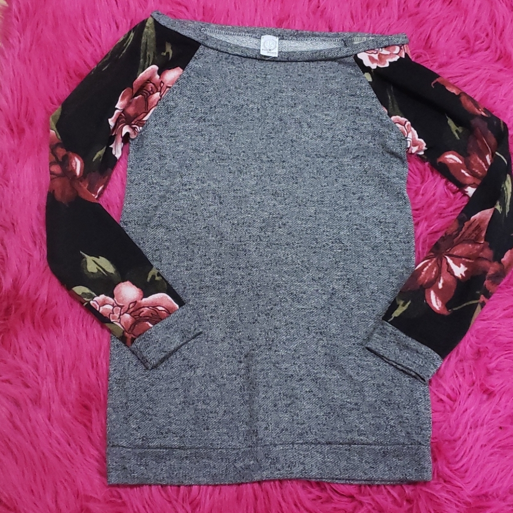 Floral Sleeve Sweater